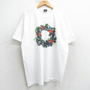 【中古】古着 フルーツオブザルーム 半袖 ビンテージ ヴィンテージTシャツ メンズ 90年代 90s リース リンゴ ブドウ 大きいサイズ 2L LL ビッグシルエット ゆったり ビッグサイズ オーバーサイズ クルーネック 丸首 USA製 アメリカ製 白 ホワイト XLサイズ 中古 |