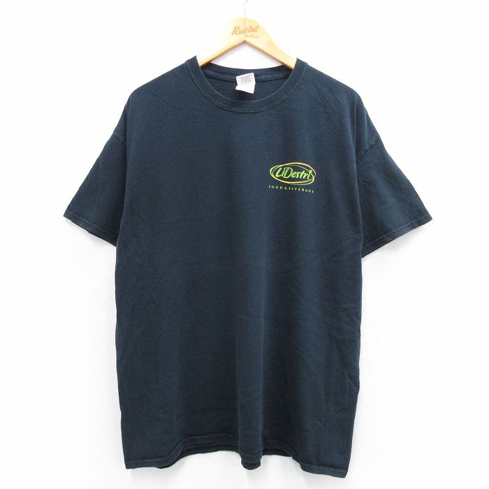 樂天商城 - 【中古】古着 半袖 ビンテージ ヴィンテージTシャツ メンズ 00年代 00s LiDestri コットン クルーネック 丸首 黒 ブラック XLサイズ 中古 | 春夏 夏物 夏服 ヴィンテージTシャツ メンズファッション カットソー ティーシャツ ティシャツ メンズTシャツ 半袖Tシャ