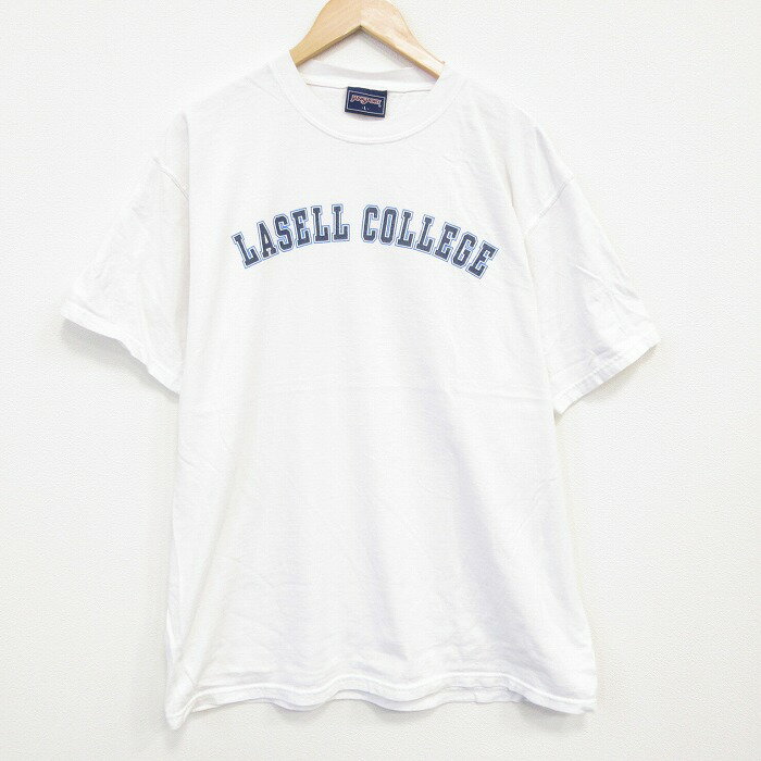 Other - 【中古】古着 ジャンスポーツ 00s カレッジTシャツ メンズ XLサイズ 白 クルーネック アメカジ ストリート 半袖 カジュアル きれいめ ヴィンテージ レトロ 25aug07