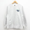 【中古】古着 リー Lee 長袖スウェット メンズ 90年代 90s イカリ クルーネック 丸首 USA製 アメリカ製 グレー 霜降り Lサイズ 中古 スエット...