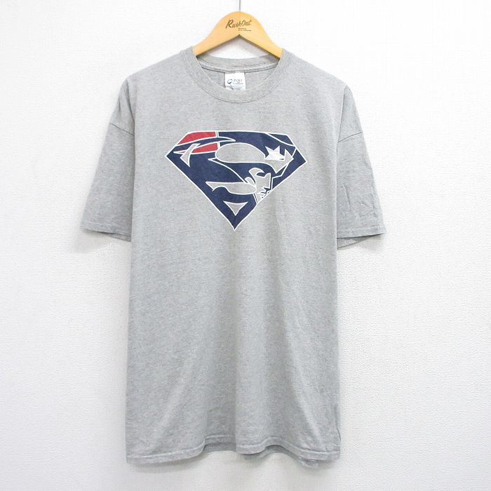 樂天商城 - 【中古】古着 半袖 ビンテージ ヴィンテージTシャツ メンズ 00年代 00s NFL ニューイングランドペイトリオッツ クルーネック 丸首 グレー 霜降り XLサイズ 中古 | 春夏 夏物 夏服 ヴィンテージTシャツ メンズファッション カットソー ティーシャツ ティシャツ メ