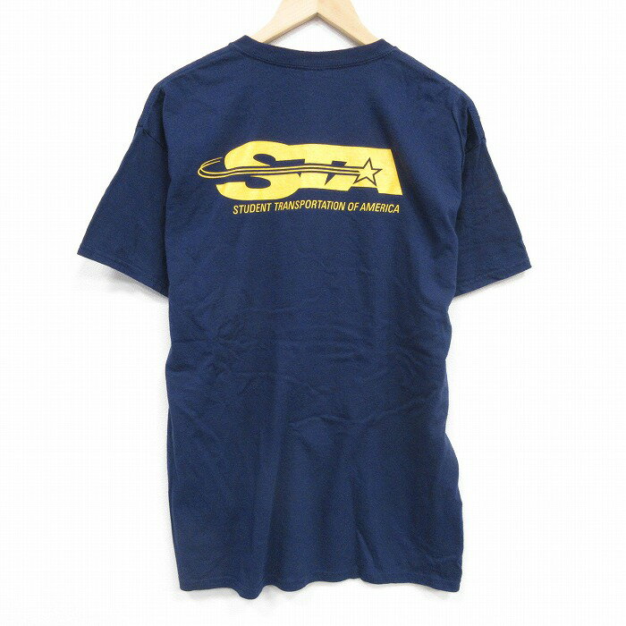 乐天商城 - 【中古】古着 半袖 ビンテージ ヴィンテージTシャツ メンズ 00年代 00s STA コットン クルーネック 丸首 紺 ネイビー Lサイズ 中古 | 春夏 夏物 夏服 ヴィンテージTシャツ メンズファッション カットソー ティーシャツ ティシャツ メンズTシャツ 半袖Tシャツ 半袖