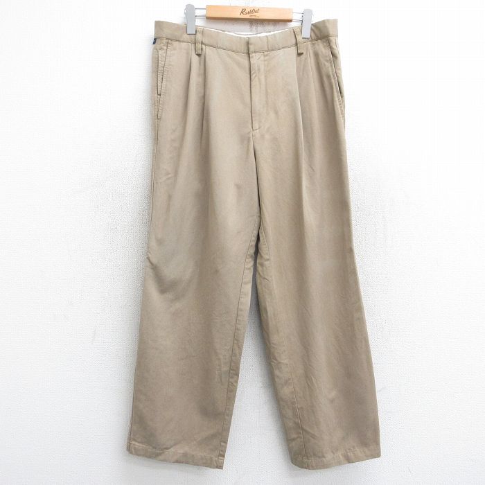 【中古】古着 ドッカーズ スラックスパンツ メンズ ベージュ カーキ W35 中古 ボトムス ロング | 春夏 春物 春服 秋冬 秋物 秋服 長ズボン カジュアル メンズファッション ファッション おしゃれ