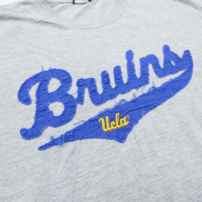 【中古】古着 半袖Tシャツ メンズ UCLA 大きいサイズ 2L LL ビッグシルエット ゆったり ビッグサイズ オーバーサイズ クルーネック 丸首 グレー 霜降り XLサイズ 中古 | 春夏 夏物 夏服 メンズファッション カットソー ティーシャツ ティシャツ メンズTシャツ 半
