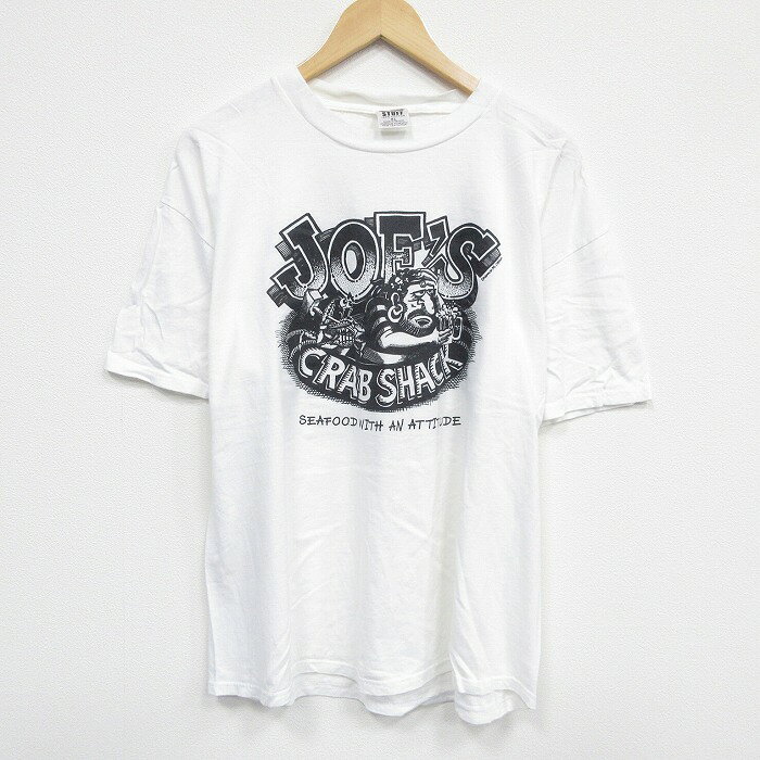 【中古】古着 半袖Tシャツ メンズ 海賊 コットン クルーネック 丸首...(4.0)