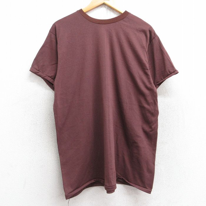 【中古】古着 半袖 ビンテージ ヴィンテージTシャツ メンズ 80年代 80s 無地 クルーネック 丸首 茶系 ブラウン 【spe】 XLサイズ 中古 | 春夏 夏物 夏服 ヴィンテージTシャツ メンズファッション カットソー ティーシャツ ティシャツ メンズTシャツ 半袖Tシャツ