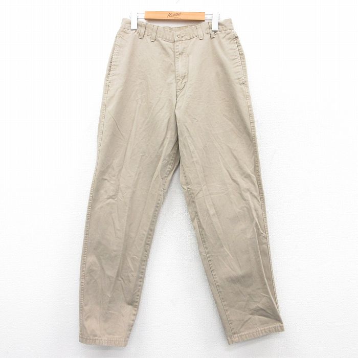 【中古】古着 エディーバウアーパンツ メンズ 00年代 00s コットン ベージュ カーキ W30 中古 ボトムス ロング | 春夏 春物 春服 秋冬 秋物 秋服 長ズボン カジュアル メンズファッション ファッション おしゃれ