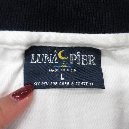 【中古】古着 半袖 ハーフジップ ポロシャツ メンズ 90年代 90s コットン USA製 アメリカ製 白他 ホワイト XLサイズ 中古 トップス | 春夏 春物 春服 夏物 夏服 カジュアルシャツ メンズファッション 半袖シャツ おしゃれ カジュアル