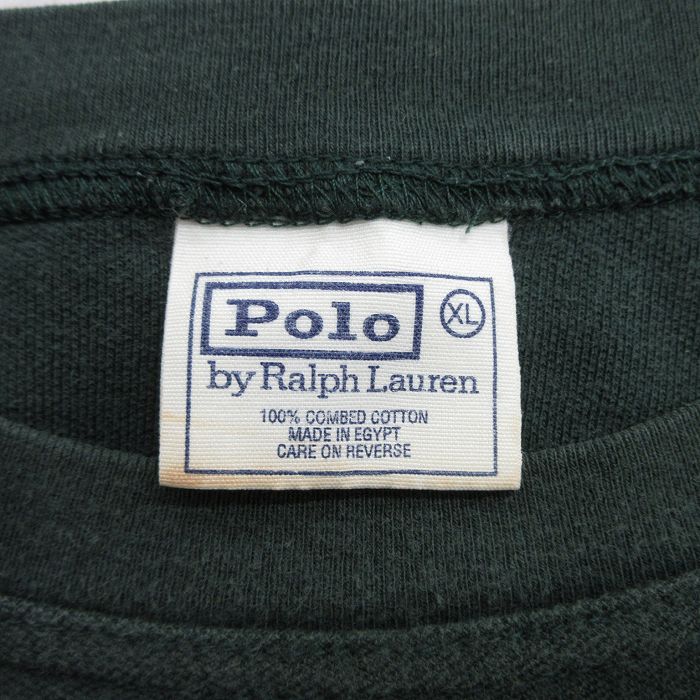 【中古】ラルフローレン Ralph Lauren 半袖Tシャツ メンズ XL ワンポイントロゴ 濃...
