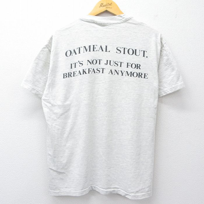 乐天商城 - 【中古】古着 ヘインズ Hanes 半袖 ビンテージ ヴィンテージTシャツ メンズ 90年代 90s ROGUE ALE クルーネック 丸首 USA製 アメリカ製 薄グレー 霜降り Lサイズ 中古 | 春夏 夏物 夏服 ヴィンテージTシャツ メンズファッション カットソー ティーシャツ ティシャ