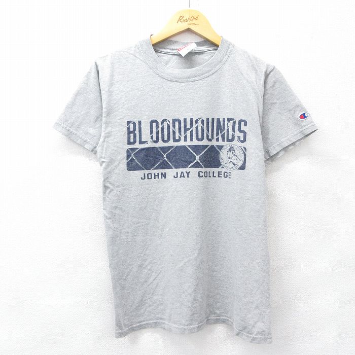 【中古】古着 チャンピオン champion 半袖 ビンテージ ヴィンテージTシャツ メンズ 00年代 00s BLOODHOUNDS クルーネック 丸首 グレー 霜降り Sサイズ 小さいサイズ 中古 | 春夏 夏物 夏服 ヴィンテージTシャツ メンズファッション カットソー ティーシャツ ティ 5OF