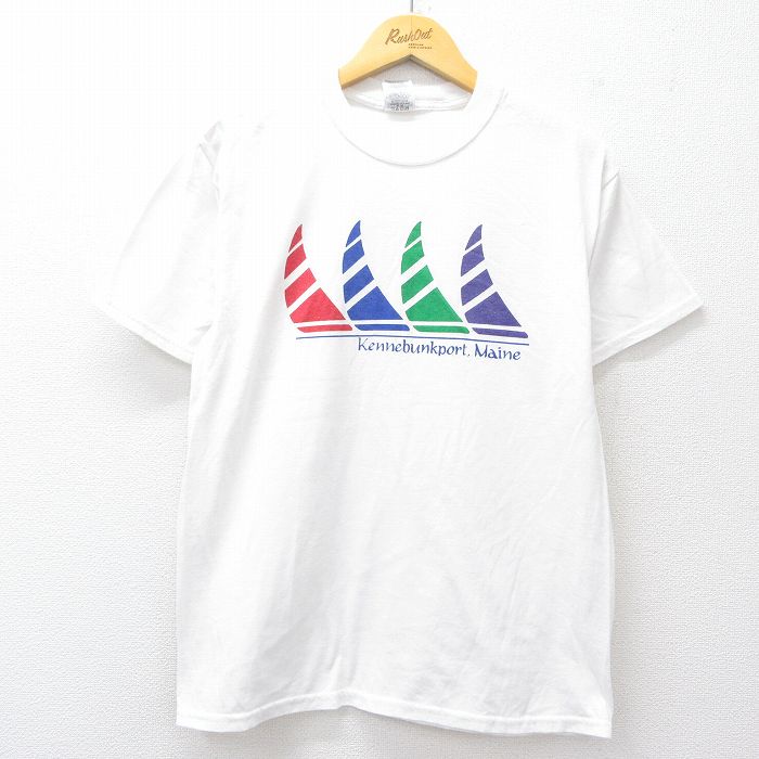 【中古】古着 ジャージーズ 半袖 ビンテージ ヴィンテージTシャツ メンズ 00年代 00s Kennebunport クルーネック 丸首 白 ホワイト Mサイズ 中古 | 春夏 夏物 夏服 ヴィンテージTシャツ メンズファッション カットソー ティーシャツ ティシャツ メンズTシャツ 半(4)