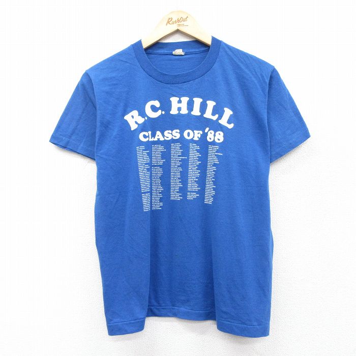 乐天商城 - 【中古】古着 スクリーンスターズ 半袖 ビンテージ ヴィンテージTシャツ メンズ 80年代 80s RC HILL クルーネック 丸首 USA製 アメリカ製 青 ブルー Mサイズ 中古 | 春夏 夏物 夏服 ヴィンテージTシャツ メンズファッション カットソー ティーシャツ ティシャツ