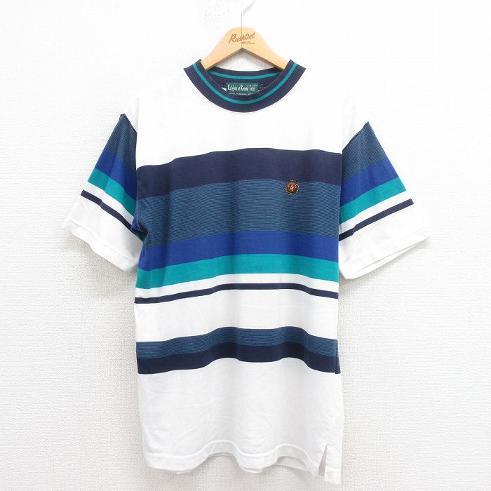 乐天商城 - 【中古】古着 半袖 ビンテージ ヴィンテージTシャツ メンズ 90年代 90s ワンポイントロゴ クルーネック 丸首 白他 ホワイト 【spe】 Lサイズ 中古 | 春夏 夏物 夏服 ヴィンテージTシャツ メンズファッション カットソー ティーシャツ ティシャツ メンズTシャツ 半