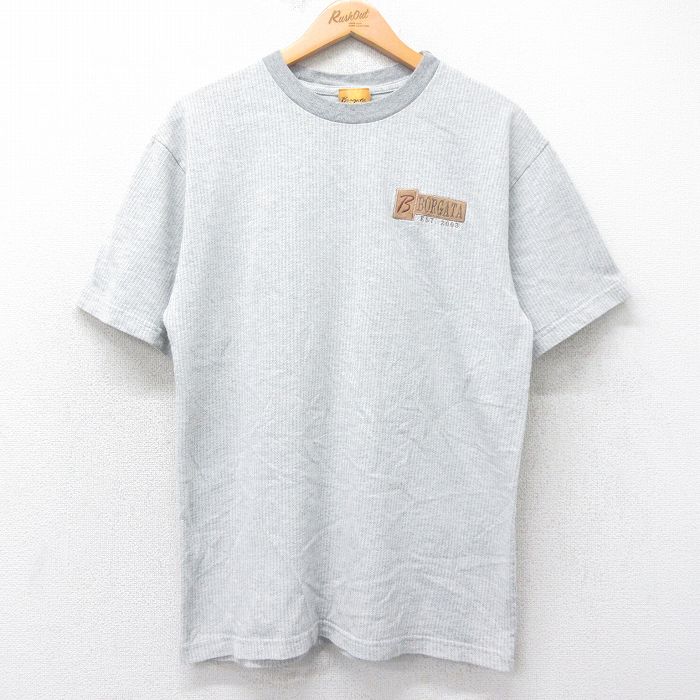 樂天商城 - 【中古】古着 半袖 ビンテージ ヴィンテージTシャツ メンズ 00年代 00s BORGATA 鹿の子 クルーネック 丸首 USA製 アメリカ製 グレー 霜降り Lサイズ 中古 | 春夏 夏物 夏服 ヴィンテージTシャツ メンズファッション カットソー ティーシャツ ティシャツ メンズTシ