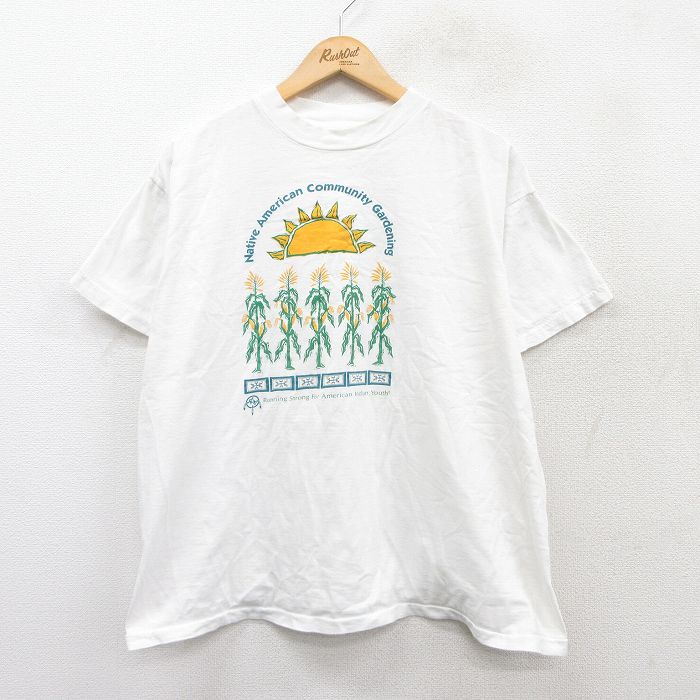 【中古】古着 半袖 ビンテージ ヴィンテージTシャツ メンズ 90年代 90s トウモロコシ コットン クルー..