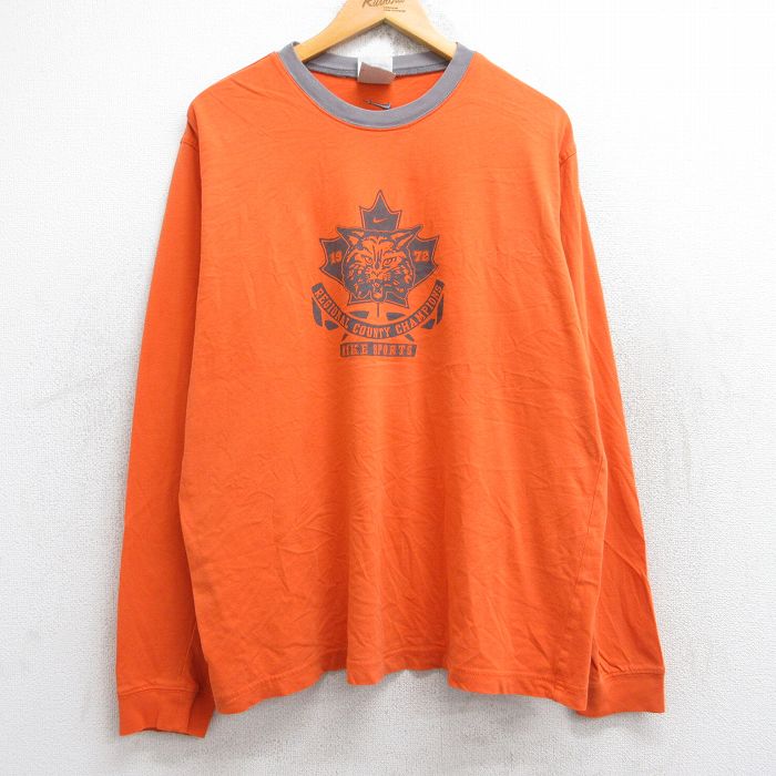 楽天市場】nike ロンt（カラーオレンジ）（Tシャツ・カットソー