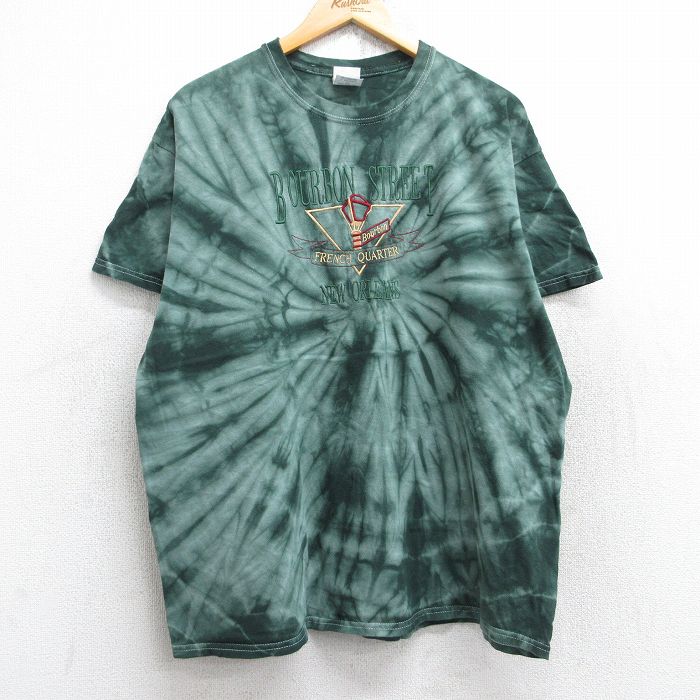 【中古】古着 半袖 ビンテージ ヴィンテージTシャツ メンズ 00年代 00s バーボンストリート 刺繍 コッ..