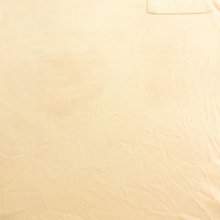 【中古】古着 半袖 ビンテージ ヴィンテージTシャツ メンズ 90年代 90s 無地 胸ポケット付き コットン クルーネック 丸首 USA製 アメリカ製 黄系 イエロー Sサイズ 小さいサイズ 中古 | 春夏 夏物 夏服 ヴィンテージTシャツ メンズファッション カットソー ティー 5OF