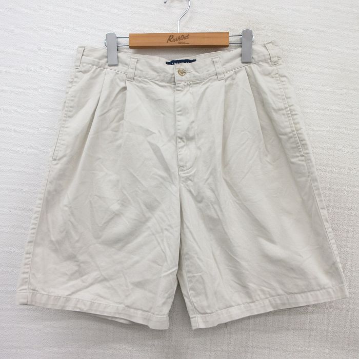 【中古】古着 グランドスラム ショートパンツ ショーツ メンズ コットン 薄ベージュ系 カーキ W33 中古 ボトムス 短パン ショーパン ハーフ | 春夏 春物 春服 夏物 夏服 半ズボン カジュアル メンズファッション ファッション おしゃれ