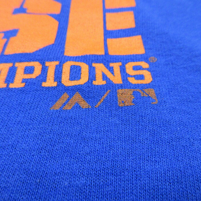 【中古】古着 半袖Tシャツ メンズ MLB ニューヨークジャイアンツ コットン クルーネック 丸首 青 ブルー メジャーリーグ ベースボール 野球 XLサイズ 中古 | 春夏 夏物 夏服 メンズファッション カットソー ティーシャツ ティシャツ メンズTシャツ 半袖Tシャツ 半
