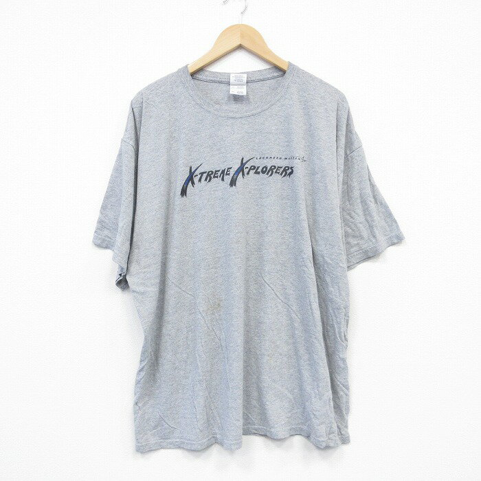 乐天商城 - 【中古】古着 半袖 ビンテージ ヴィンテージTシャツ メンズ 00年代 00s エクストリーム 大きいサイズ 2L LL ビッグシルエット ゆったり ビッグサイズ オーバーサイズ クルーネック 丸首 グレー 霜降り XLサイズ 中古 | 春夏 夏物 夏服 ヴィンテージTシャツ メンズ