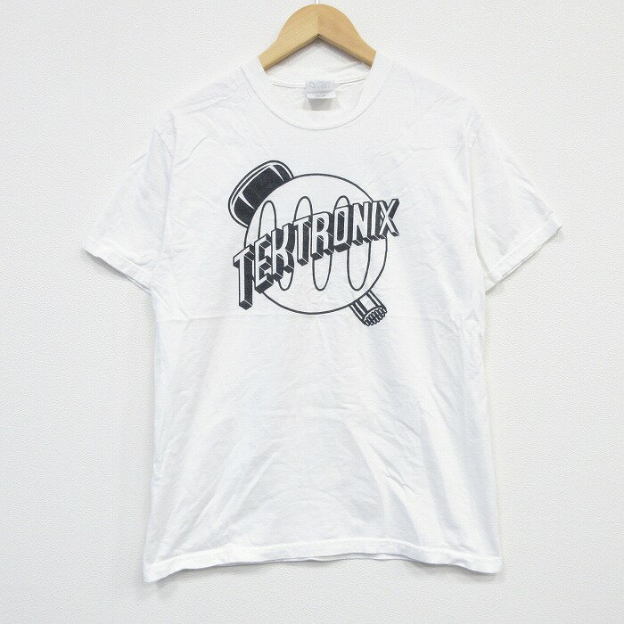 Rakuten - 【中古】古着 半袖 ビンテージ ヴィンテージTシャツ メンズ 00年代 00s TEKTRONIX コットン クルーネック 丸首 白 ホワイト Mサイズ 中古 | 春夏 夏物 夏服 ヴィンテージTシャツ メンズファッション カットソー ティーシャツ ティシャツ メンズTシャツ 半袖Tシャ