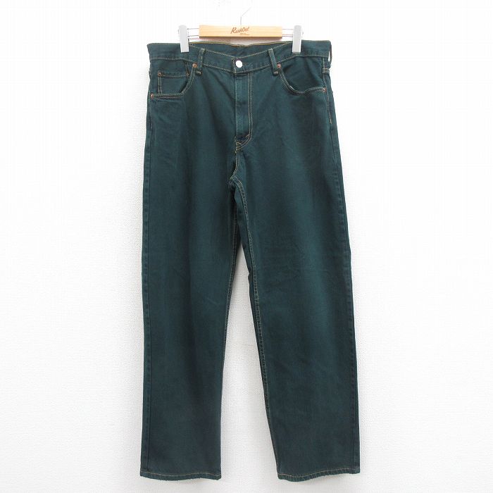 【中古】古着 ジーンズ Levis リーバイス 550 メンズ テーパード コットン 緑 グリーン デニム W36 中古 ボトムス ジーパン Gパン ロングパンツ | 春夏 春物 春服 秋冬 秋物 秋服 長ズボン カジュアル メンズファッション ファッション おしゃれ