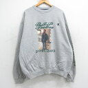 【中古】古着 チャンピオン champion 長袖スウェット メンズ 男性 ワンポイントロゴ 大きいサイズ 2L LL ビッグシルエット ゆったり ビッグサイズ...