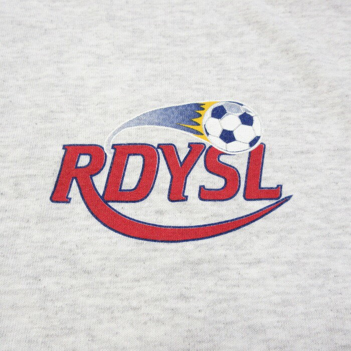 【中古】古着 半袖 ビンテージ ヴィンテージTシャツ メンズ 00年代 00s サッカー 大きいサイズ 2L LL ビッグシルエット ゆったり ビッグサイズ オーバーサイズ クルーネック 丸首 薄グレー 霜降り XLサイズ 中古 | 春夏 夏物 夏服 ヴィンテージTシャツ メンズファ 5OF