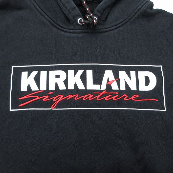 【中古】古着 長袖スウェットパーカー メンズ KIRKLAND 黒 ブラック Mサイズ 中古 スエット トレーナー トップス | 春夏 春物 春服 秋冬 秋物 秋服 メンズファッション カジュアル おしゃれ ファッション