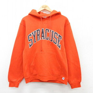 【中古】古着 ラッセル 長袖スウェットパーカー 00年代 00s シラキュース オレンジ Sサイズ 小さいサイズ 中古 メンズ スエット トレーナー トップス | 春夏 春物 春服 秋冬 秋物 秋服 メンズファッション カジュアル おしゃれ ファッション
