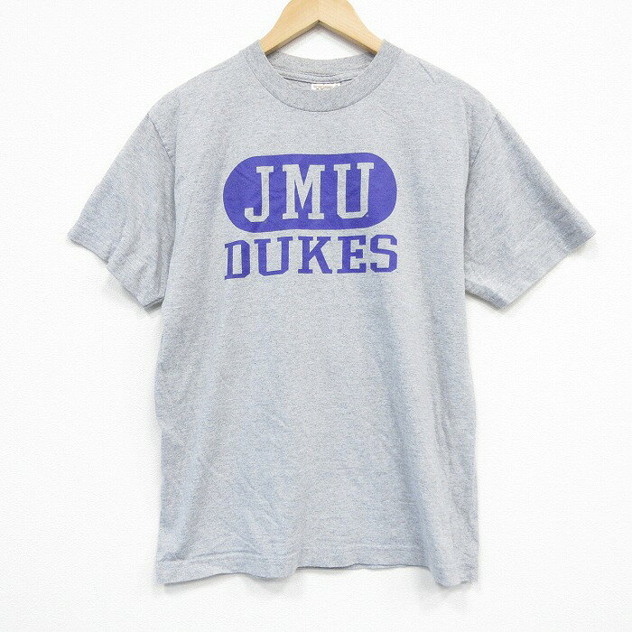 STREET - 【中古】古着 00s ビンテージTシャツ メンズ Lサイズ グレー 霜降り クルーネック JMU アメカジ ストリート カットソー トップス カジュアル 25sep09 5OF