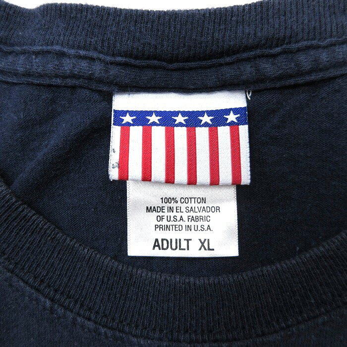 【中古】古着 半袖 ビンテージ ヴィンテージTシャツ メンズ 00年代 00s ベースボール コットン クルーネック 丸首 紺 ネイビー Lサイズ 中古 | 春夏 夏物 夏服 ヴィンテージTシャツ メンズファッション カットソー ティーシャツ ティシャツ メンズTシャツ 半袖Tシ 5OF