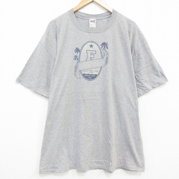 樂天商城 - 【中古】古着 Tシャツ メンズ XLサイズ 00s グレー 霜降り クルーネック ビッグシルエット アメカジ ストリート ヴィンテージ カジュアル トップス 半袖 カットソー 25sep11