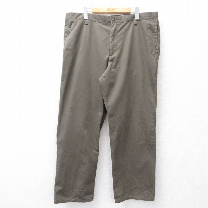 乐天商城 - 【中古】古着 ドッカーズパンツ メンズ ワンポイントロゴ 茶系 ブラウン W39 中古 ボトムス ロング | 春夏 春物 春服 秋冬 秋物 秋服 長ズボン カジュアル メンズファッション ファッション おしゃれ