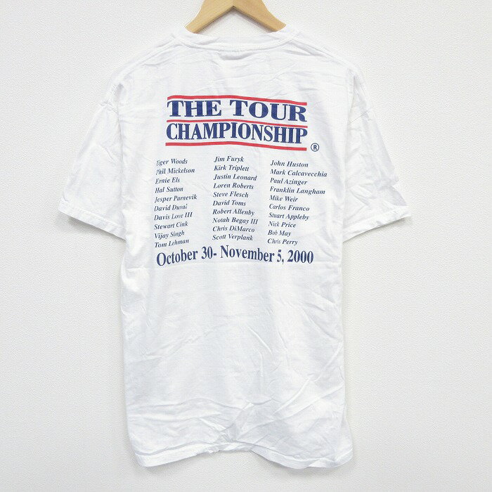 【中古】古着 ヘインズ Hanes 半袖 ビンテージ ヴィンテージTシャツ メンズ 00年代 00s チャンピオンシップ コットン クルーネック 丸首 白 ホワイト Lサイズ 中古 | 春夏 夏物 夏服 ヴィンテージTシャツ メンズファッション カットソー ティーシャツ ティシャツ