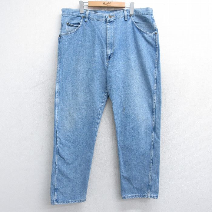 【中古】古着 ラングラー Wrangler ジーンズ メンズ 大きいサイズ ゆったり オーバーサイズ 紺 ネイビー デニム W40 中古 ボトムス ジーパン Gパン ロングパンツ | 春夏 春物 春服 秋冬 秋物 秋服 長ズボン カジュアル メンズファッション ファッション おしゃれ(4.0)