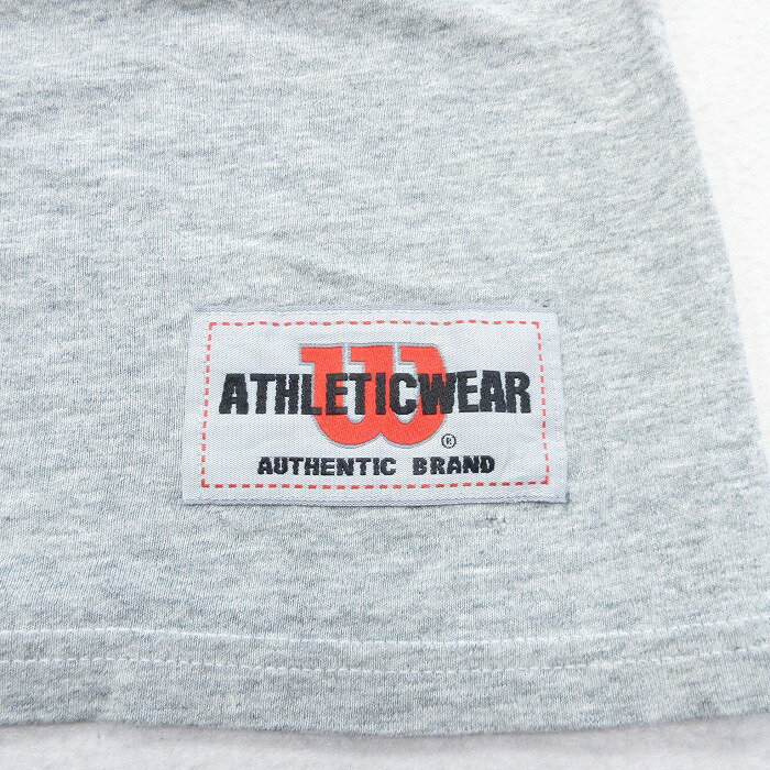【中古】古着 ウィルソン 半袖 ビンテージ ヴィンテージTシャツ メンズ 90年代 90s ビッグロゴ 大きいサイズ 2L LL ビッグシルエット ゆったり ビッグサイズ オーバーサイズ クルーネック 丸首 USA製 アメリカ製 グレー他 XLサイズ 中古 | 春夏 夏物 夏服 ヴィン