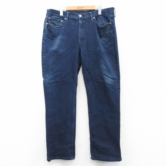 【中古】古着 リーバイス Levis 514 ジーンズ メンズ 紺 ネイビー デニム W36 中古 ボトムス ジーパン Gパン ロングパンツ | 春夏 春物 春服 秋冬 秋物 秋服 長ズボン カジュアル メンズファッション ファッション おしゃれ