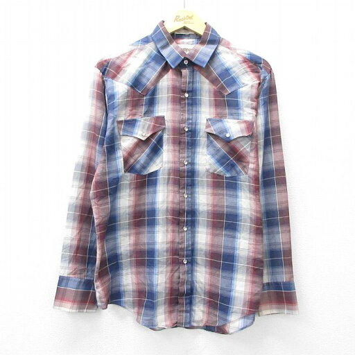 【中古】古着 キャンパス 長袖 ウエスタンシャツ メンズ 90年代 90s 紺他 ネイビー チェック Lサイズ 中古 トップス | 春夏 春物 春服 秋冬 秋物 秋服 カジュアルシャツ メンズファッション 長袖シャツ おしゃれ カジュアル 【中古】古着 キャンパス 長袖 ウエスタンシャツ メンズ 90年代 90s 紺他 ネイビー チェック Lサイズ 中古 トップス | 春夏 春物 春服 秋冬 秋物 秋服 カジュアルシャツ メンズファッション 長袖シャツ おしゃれ カジュアル