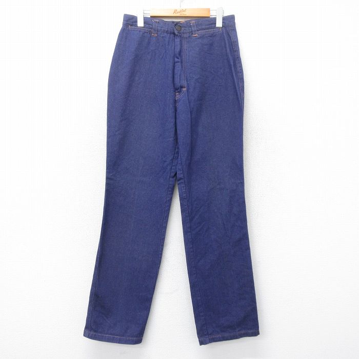 【中古】古着 ジーンズ メンズ 80年代 80s コットン 紺 ネイビ...(4.0)