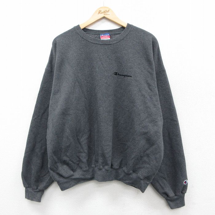 XL★古着 長袖 スウェット メンズ デモイン エリアコミュニティカレッジ 刺繍 大きいサイズ クルーネック 紺 ネイビー 23nov13 中古 スエット トレーナー トップス 中古古着 MVスポーツ 長袖スウェット メンズ マクレナン