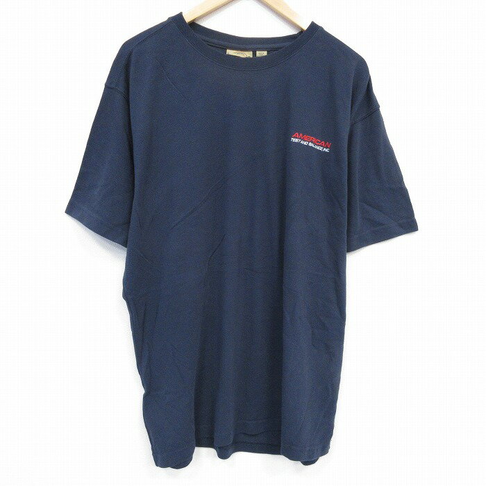 STREET - 【中古】古着 WEAR GUARD 半袖 ビンテージ ヴィンテージTシャツ メンズ 00年代 00s アメリカン 大きいサイズ 2L LL ビッグシルエット ゆったり ビッグサイズ オーバーサイズ クルーネック 丸首 紺 ネイビー XLサイズ 中古 | 春夏 夏物 夏服 ヴィンテージTシャツ