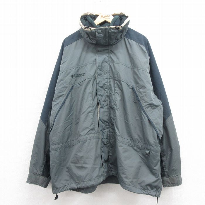 乐天商城 - 【中古】古着 コロンビア COLUMBIA 長袖 マウンテンジャケット メンズ 00年代 00s ワンポイントロゴ グレー系他 【spe】 XLサイズ 中古 アウター | 秋冬 秋物 秋服 冬物 冬服 カジュアル メンズファッション ファッション おしゃれ カジュアルジャケット