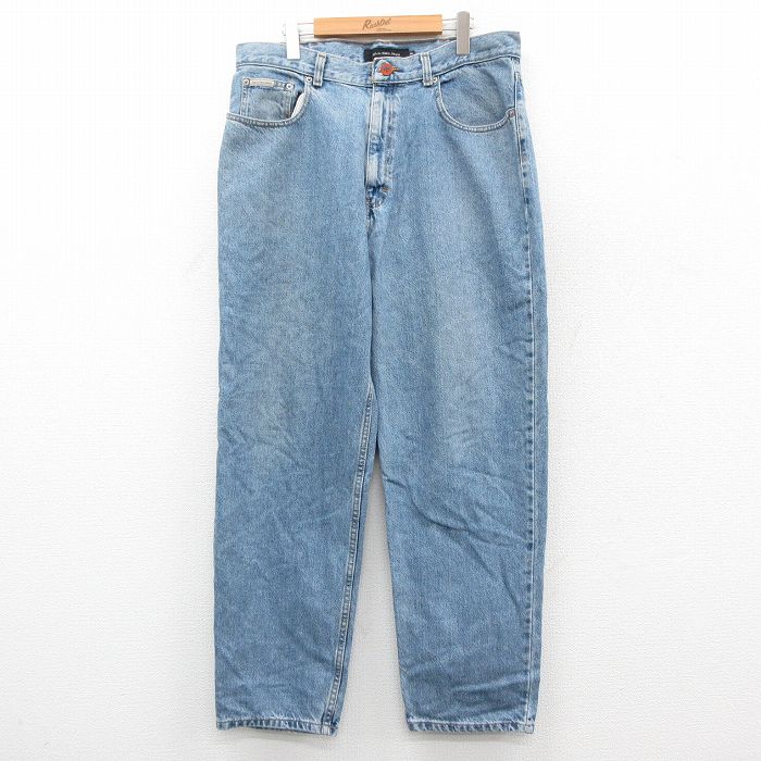 棉制褲子 - 【中古】古着 カルバンクライン Calvin Klein ブランド ジーンズ メンズ テーパード コットン 紺 ネイビー デニム W35 中古 ボトムス ジーパン Gパン ロングパンツ | 春夏 春物 春服 秋冬 秋物 秋服 長ズボン カジュアル メンズファッション ファッション おしゃ
