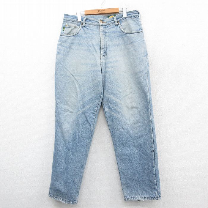 古着 カベラス ジーンズ メンズ 00年代 00s ヒゲ コットン 薄紺 ネイビー デニム 内側フリース W36 中古 ボトムス ジーパン Gパン ロングパンツ | 春夏 春物 春服 秋冬 秋物 秋服 長ズボン カジュアル メンズファッション ファッション おしゃれ 5OF
