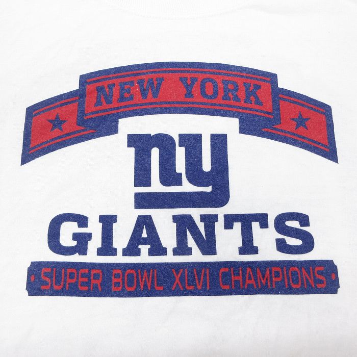 【中古】古着 リーボック REEBOK 長袖Tシャツ メンズ NFL ニューヨークジャイアンツ アーロンロス トニーウゴー コットン クルーネック 丸首 白 ホワイト アメフト スーパーボウル XLサイズ 中古 | 春夏 春物 春服 秋冬 秋物 秋服 メンズファッション ロンT カッ 2OF