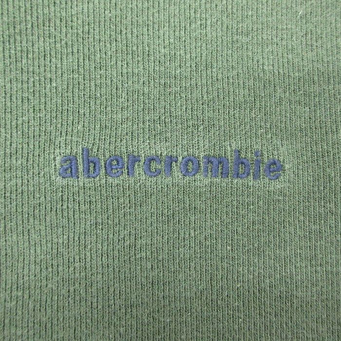 【中古】古着 アバクロンビー Abercrombie&fitch 長袖Tシャツ メンズ ワンポイントロゴ ツートンカラー バイカラー コットン クルーネック 丸首 緑他 グリーン Lサイズ 中古 | 春夏 春物 春服 秋冬 秋物 秋服 メンズファッション ロンT カットソー ロンティー ロ 2
