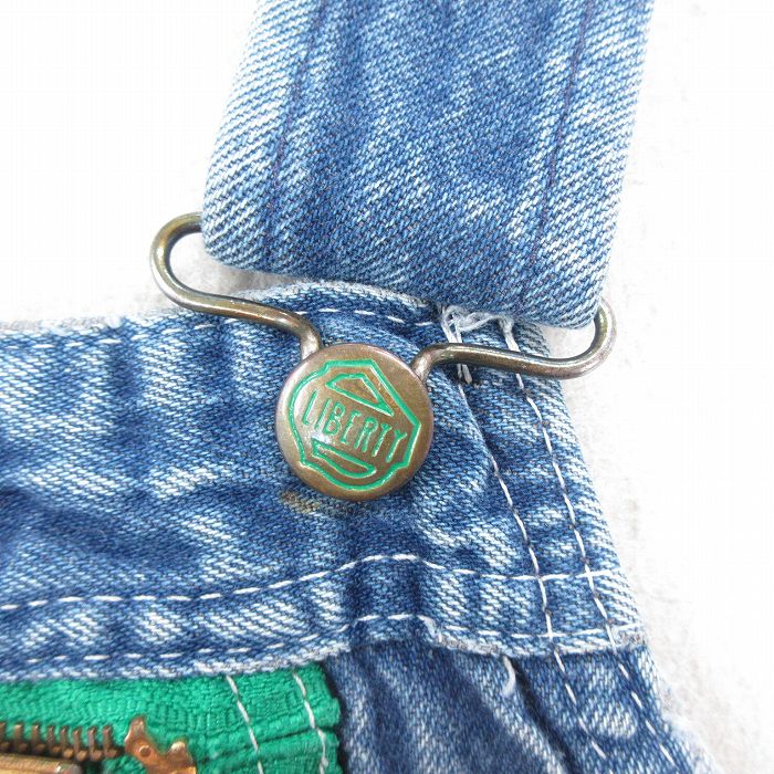 【中古】古着 リバティ オーバーオール メンズ 00年代 00s 紺 ネイビー デニム W38 中古 ボトムス | 春夏 春物 春服 秋冬 秋物 秋服 長ズボン カジュアル メンズファッション ファッション おしゃれ